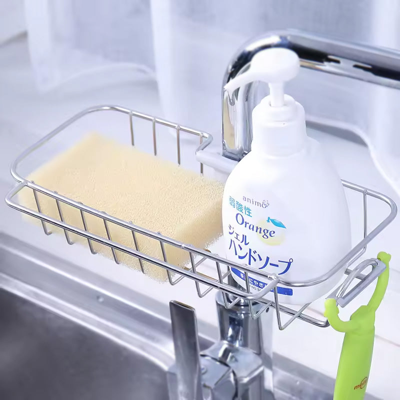 Stainless Steel Sink Faucet Storage Rack
