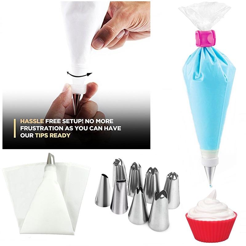 Cake Decorating With Nozzles Set 6 Pcs