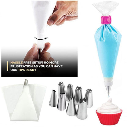 Cake Decorating With Nozzles Set 6 Pcs