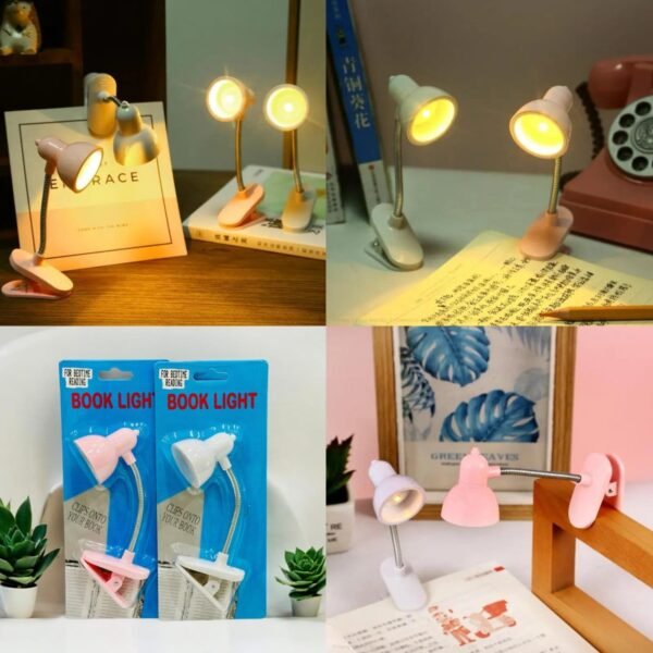Mini Book Light with Clip Portable LED Reading Lamp Travel Bedroom Night Light Night Lights Eye Protections (Random color)