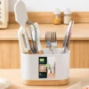 Kitchen Utensil Bucket, Plastic Chopstick Spoon Storage Rack - Image 2