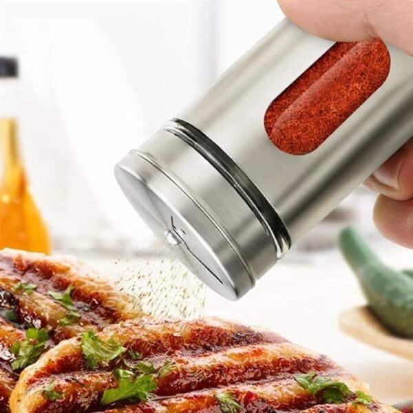 Stainless Steel Jars for Spices Pepper Shaker Spice Shaker for Kitchen