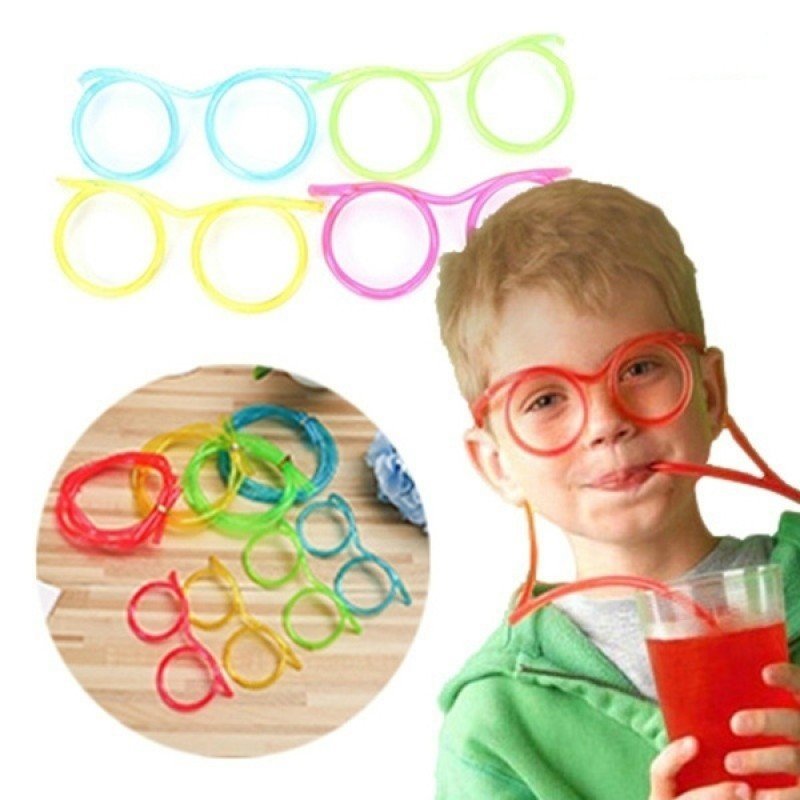 1654788196_Creative_Glasses_Straw_Flexible.jpg Creative Glasses Straw Flexible - Image 1