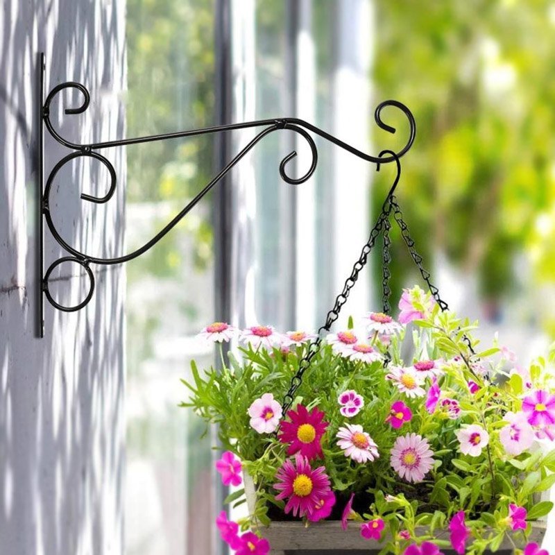 1725263522_Iron_Flower_Stand_1.jpg Iron Wall Hanging Stand For Plant - Image 1