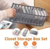 Seven Pocket Multipurpose Organizer Socks Underwear Storage Box Drawers Divider