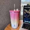 Tyeso Insulated Stainless Steel Coffee Cup With Straw - Image 2