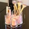 Transparent 3 Grid Makeup Brush Holder - Image 2