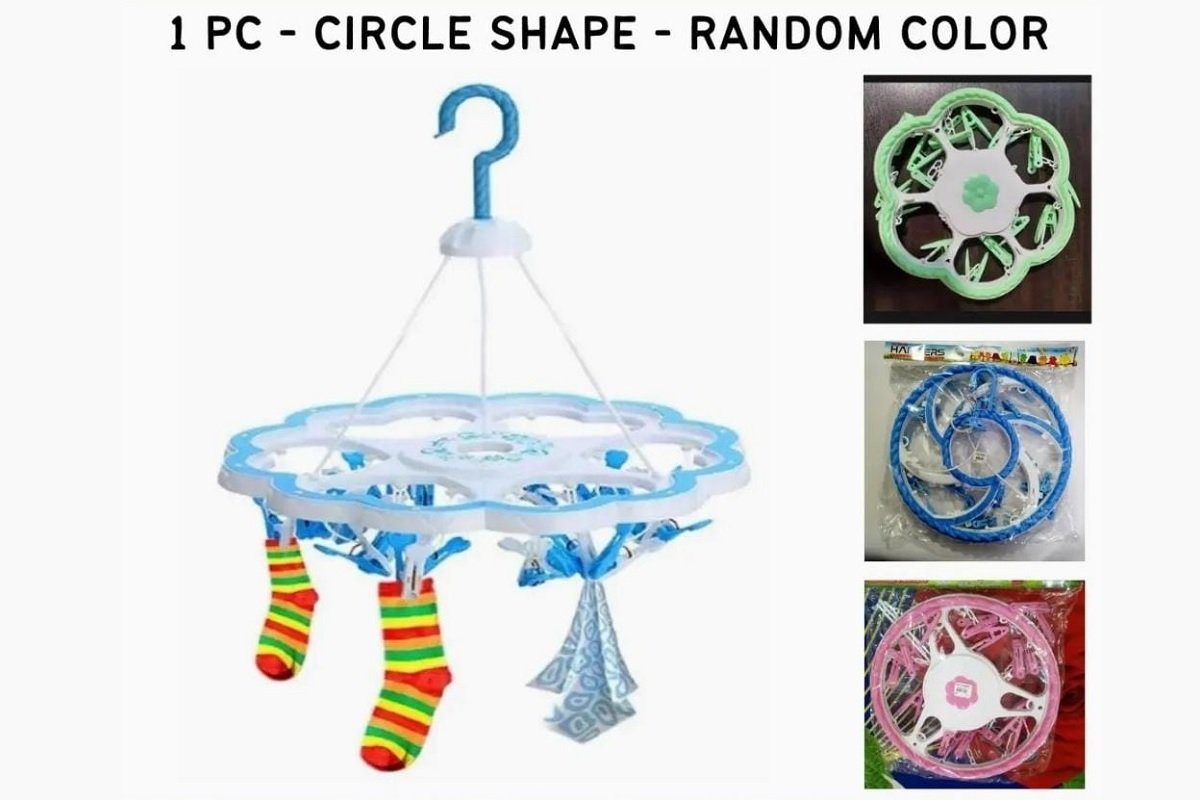 2ecd6e9f-553a-420a-bec5-25b9ed7e665d.jpg Plastic Baby Clothes Hanger Round Shape - Image 1