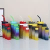 3pcs Gradient Colour Water Bottle Set - Image 3