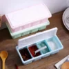 4 Grid Spice Box With Spoons - Image 2
