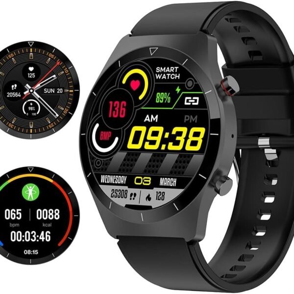 Smart Watch with Call, Full Touch Screen Sports Smartwatch with Blood Oxygen, Heart Rate, Sleep Monitor, GPS, Fitness Voice Control, Bluetooth Call, Music,🤩  Rs 3200/- Each💫🌟  (With Box)