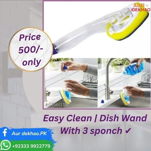 EASY CLEAN / DISH WAND WITH 3 SPONCH 500