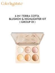 Color Institute 6 in 1 Terra cotta blushon & Highlighter Kit 1