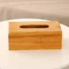 Bamboo Wooden Tissue Storage Box - Image 3