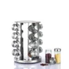 Rotating stainless steel Spice organizer 16 jars - Image 2
