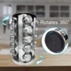 Rotating stainless steel Spice organizer 16 jars - Image 5