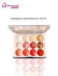 Glamorous Face 12 Color Highlighter & Blush On Palette