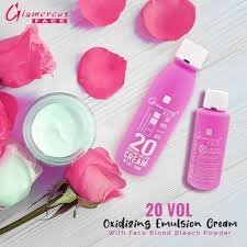 Glamorous Face Oxidizing Emulsion Cream 20 Volume With Face Blond Bleach Powder