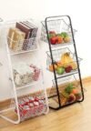 Metal Storage Basket - Versatile Organizer for Fruits, Vegetables, Spices  3 layers - Image 3