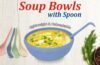 4 Pcs bowls & Spoon Set  Soup Bowl with Spoon  (Random Colours)