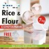 Rice and Flour Container with Wheel 7 kg