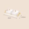 2 Bowl 1 Tray Set Dry Fruit Tray with Lid Divided Serving Tray with Lids for Living Room Candy - Image 2