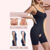 Women's Bodysuit with Spaghetti Straps and Open Crotch Tummy Control Shapewear Full Body Shaper Butt Lifter Thigh Slimmer Shorts (Random Colours)