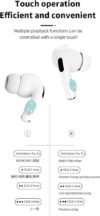 White A9 Pro Wireless Earbuds Bluetooth Headphones with Smart Touch Screen ANC    💫🌟✨☑ (With Box) - Image 3