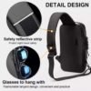 Chest Bag Multifunction Crossbody Sport Running Travel Sling Pack Anti-theft USB Charge Shoulder   (Random Color) - Image 3
