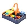 Kids Kitchen Electric Sink Playset, Automatic Circulating Water Outlet, Educational Cleaning Toys      - Image 4