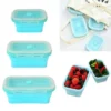 Portable Silicone Collapsible Lunch Box Food Storage Container 4Pcs Set - Image 2