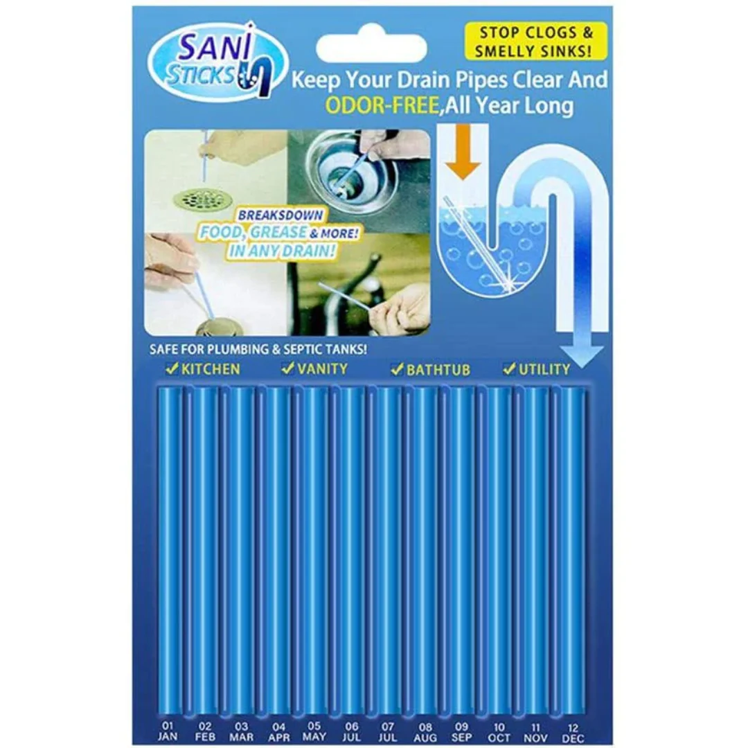 NewProject_57.webp 12 Pcs Cleaning Sani Sticks For Home Kitchen Sink - Image 1