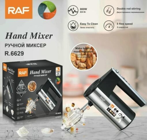 RAF 6690 Electric Egg Beater For Household Handheld High-Power Egg Beater And Dough Baking Mixer  2800