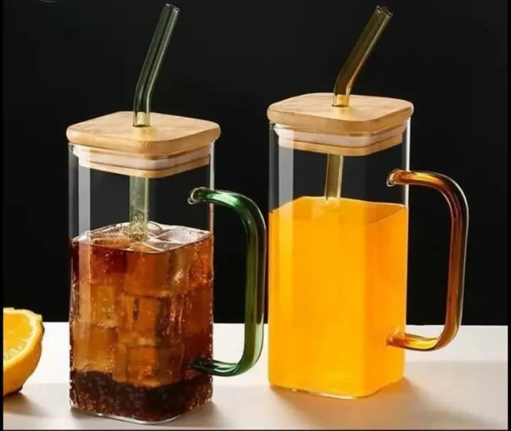 Square-Glass-Mug-With-Straw-380.jpg Square Glass Mug With Straw - Image 1