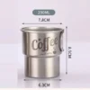 Stainless Steel Coffee Cup With Straw - Image 2