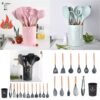 Silicone Utensils 12pcs Set  (Random Colours) Big Size - Premium Quality