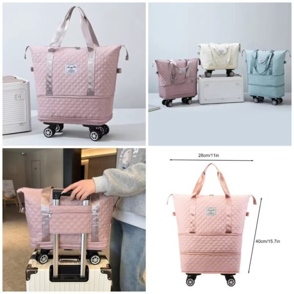 Expandable Travel Bag with Wheels  (Random Colours)