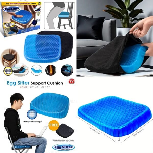 Breathable Silicone Gel Cushion Anti Decubitus Pain Relief Health Care Massage Sitter Pad