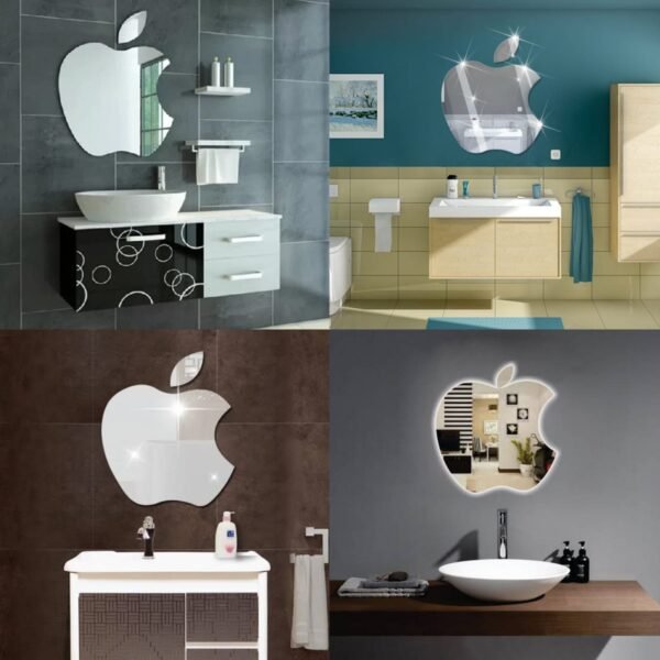 Apple Shape   Mirror Wall Sticker,