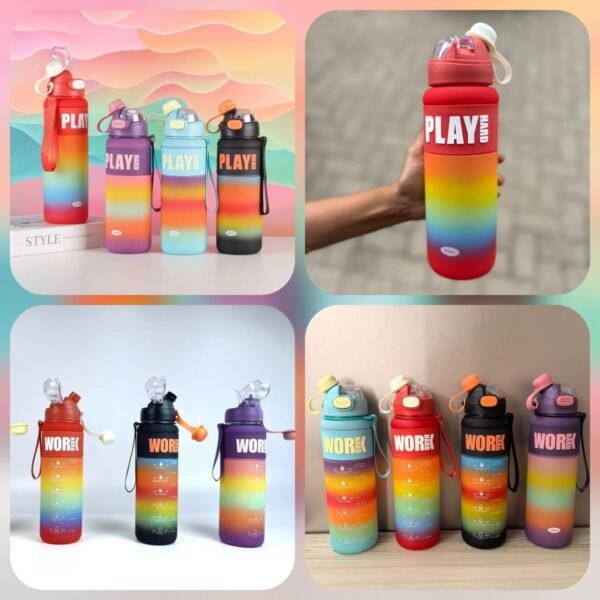 Play Hard 1000ML Colourful Bottle (Random Colours)