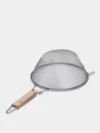 STAINLESS STEEL STIFF WIRE DEEP STRAINER WOOD  25 cm - Image 2