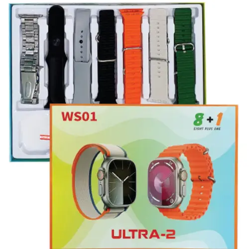 Ws01 Ultra 2 Smart Watch with 7 Straps