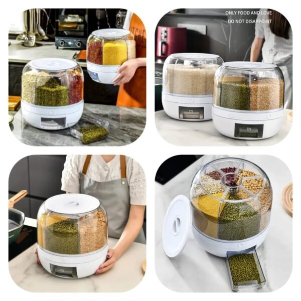 5Kg Revolving 6in1 Cereal Dispenser Premium Quality