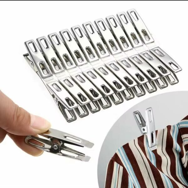 Pack of 20 Stainless Steel Clothes Clips
