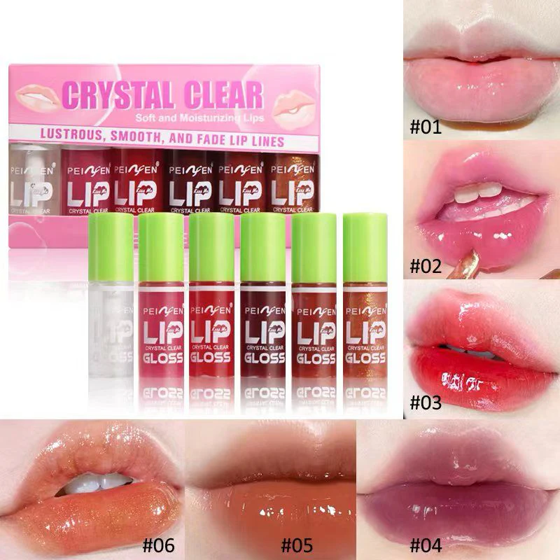 dcf37154-67b7-4a18-824a-a374f2107544.webp Peinfen Crystal Clear 6 Colors Lip Gloss Set Sale priceRs. - Image 1