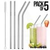 5pcs Steel Straw