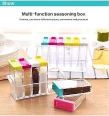 6 Units Transparent Spices Container