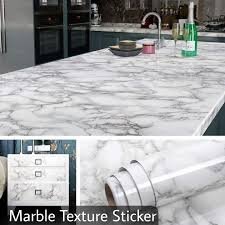 WHITE Shelf Adhesive Marble Sheet