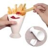 French Fries Dip Cone Cup with Sauce Holder