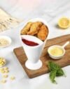 French Fries Dip Cone Cup with Sauce Holder - Image 2